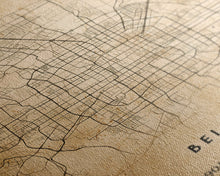 Load image into Gallery viewer, Beijing China map print poster or framed canvas, Beijing map print poster canvas, Beijing city map print poster canvas, Vintage Travel Art