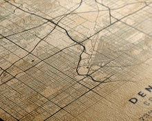 Load image into Gallery viewer, Denver map print poster canvas, Colorado map print poster canvas, Denver city map print poster canvas, framed road map art, office decor
