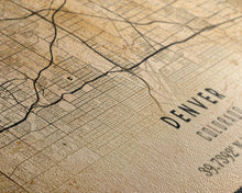 Load image into Gallery viewer, Denver map print poster canvas, Colorado map print poster canvas, Denver city map print poster canvas, framed road map art, office decor