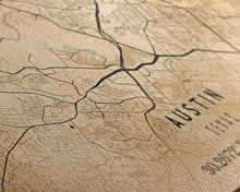 Carregar imagem no visualizador da galeria, Austin Map Print Canvas or Poster, Texas Map Art, Texas Map Print, Vintage Austin Texas Map Framed Art, Retro / Distressed Office Art