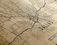 Load image into Gallery viewer, Dallas Map Canvas Print, Texas Map Print, Texas Wall Art, Dallas Map Poster, US, USA Maps, Dallas Maps, Map Gifts, Large Framed Map Print