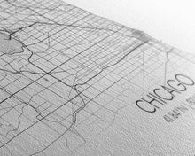 Load image into Gallery viewer, Chicago Street Map, Illinois Map, Map Print, Modern Art, Wall Art, Canvas Art, Apartment Décor, Housewarming Gift, Dorm Wall Art, Office Art
