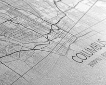 Cargar imagen en el visor de la galería, Columbus Street Map, Ohio Map, Map Print, Modern Art, Wall Art, Canvas Art, Cute Room Décor Aesthetic, Gift For Wife, Patriotic Décor