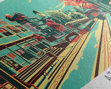 Load image into Gallery viewer, Atlanta Georgia Panoramic Travel Poster Canvas Print