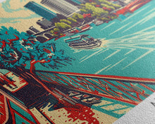 Carregar imagem no visualizador da galeria, Austin Texas Panoramic Travel Poster Canvas Print