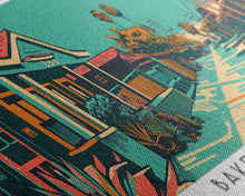 Carregar imagem no visualizador da galeria, Bakersfield California Panoramic Travel Poster Canvas Print