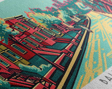 Carregar imagem no visualizador da galeria, Baltimore Maryland Panoramic Travel Poster Canvas Print