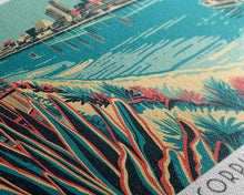 Cargar imagen en el visor de la galería, Corpus Christi Texas Panoramic Travel Poster Canvas Print