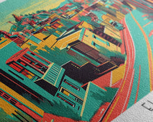 Load image into Gallery viewer, El Paso Texas Panoramic Travel Poster Canvas Print