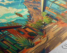 Cargar imagen en el visor de la galería, Chandler Arizona Panoramic Wall Art Framed Canvas Print, Mid Century Modern Art, Pop Art Style, Travel Poster, Home Decor, Retro Style