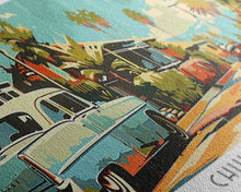 Load image into Gallery viewer, Chula Vista California Panoramic Painting, Mid Century Modern Framed Canvas Print, Retro Pop Art Travel Poster, Wall Decor, Office Art