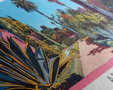 Load image into Gallery viewer, Anaheim California Panoramic Painting, Mid Century Modern Framed Canvas Print, Retro Pop Art Travel Poster, Home Decor, City Art