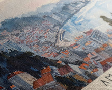 Load image into Gallery viewer, Amadora Portugal Travel Print Wall Art, Panoramic City Art, Travel Art, Wall Decor, Vacation Gift, Framed Canvas Print Or Metal Art