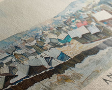 Load image into Gallery viewer, Angarsk Russia Panoramic Travel Poster, Framed Canvas Print or Metal Wall Art, Travel Art, Home Decor, Panoramic Painting, Midcentury Art