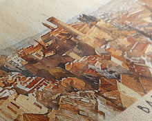 Carregar imagem no visualizador da galeria, Badajoz Spain Wall Art, Panoramic Travel Poster, Panoramic Framed Canvas Print, City Wall Art, Wall Hanging Home Decor, Travel Art