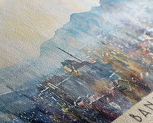 Load image into Gallery viewer, Banja Luka Bosnia Panoramic Travel Poster, Framed Canvas Print or Metal Wall Art, Travel Art, Home Decor, Panoramic Painting, Midcentury Art