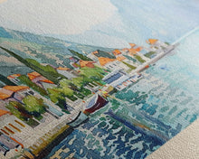 Load image into Gallery viewer, Bar Montenegro Travel Print Wall Art, Panoramic City Art, Travel Art, Wall Decor, Vacation Gift, Framed Canvas Print Or Metal Art