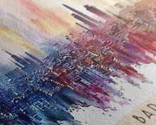 Load image into Gallery viewer, Barcelona Spain Travel Art, City Art, Framed Canvas Print or Metal Wall Art, Europe Travel Poster, Panoramic Wall Art, Extra Wide Wall Art