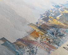 Load image into Gallery viewer, Batman Turkey Panoramic Travel Poster, Framed Canvas Print or Metal Wall Art, Travel Art, Home Decor, Panoramic Painting, Midcentury Art