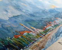 Load image into Gallery viewer, Batumi Georgia Wall Art, Panoramic Travel Poster, Panoramic Framed Canvas Print, City Wall Art, Wall Hanging Home Decor, Travel Art