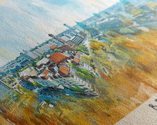 Load image into Gallery viewer, Berlin Germany Travel Print Wall Art, Panoramic City Art, Travel Art, Wall Decor, Vacation Gift, Framed Canvas Print Or Metal Art