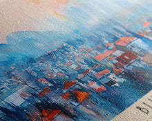 Load image into Gallery viewer, Bijeljina Bosnia Panoramic Travel Poster, Framed Canvas Print or Metal Wall Art, Travel Art, Home Decor, Panoramic Painting, Midcentury Art