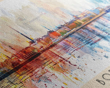 Load image into Gallery viewer, Borås Sweden Travel Art, City Art, Framed Canvas Print or Metal Wall Art, Europe Travel Poster, Panoramic Wall Art, Extra Wide Wall Art