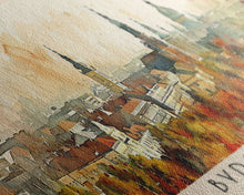 Carregar imagem no visualizador da galeria, Bydgoszcz Poland Travel Art, City Art, Framed Canvas Print or Metal Wall Art, Europe Travel Poster, Panoramic Wall Art, Extra Wide Wall Art