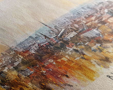 Carregar imagem no visualizador da galeria, Bytom Poland Panoramic Travel Poster, Framed Canvas Print or Metal Wall Art, Travel Art, Home Decor, Panoramic Painting, Midcentury Art