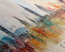 Carregar imagem no visualizador da galeria, Cardiff United Kingdom Travel Art, City Art, Framed Canvas Print or Metal Wall Art, Europe Travel Poster, Panoramic Wall Art, Extra Wide Wall Art