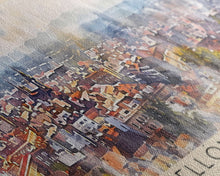 Cargar imagen en el visor de la galería, Castellon de la Plana Spain Wall Art, Panoramic Travel Poster, Panoramic Framed Canvas Print, City Wall Art, Wall Hanging Home Decor, Travel Art