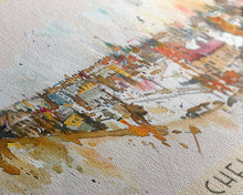 Load image into Gallery viewer, Chelyabinsk Russia Panoramic Travel Poster, Framed Canvas Print or Metal Wall Art, Travel Art, Home Decor, Panoramic Painting, Midcentury Art