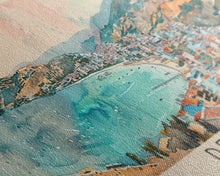 Load image into Gallery viewer, Denizli Turkey Wall Art, Panoramic Travel Poster, Panoramic Framed Canvas Print, City Wall Art, Wall Hanging Home Decor, Travel Art