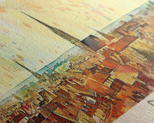 Load image into Gallery viewer, Dijon France Travel Art, City Art, Framed Canvas Print or Metal Wall Art, Europe Travel Poster, Panoramic Wall Art, Extra Wide Wall Art