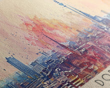 Load image into Gallery viewer, Dortmund Germany Wall Art, Panoramic Travel Poster, Panoramic Framed Canvas Print, City Wall Art, Wall Hanging Home Decor, Travel Art