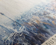 Load image into Gallery viewer, Dusseldorf Germany Travel Art, City Art, Framed Canvas Print or Metal Wall Art, Europe Travel Poster, Panoramic Wall Art, Extra Wide Wall Art