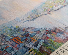 Carregar imagem no visualizador da galeria, Fredrikstad Norway Travel Art, City Art, Framed Canvas Print or Metal Wall Art, Europe Travel Poster, Panoramic Wall Art, Extra Wide Wall Art