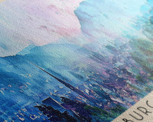 Load image into Gallery viewer, Freiburg Germany Panoramic Travel Poster, Framed Canvas Print or Metal Wall Art, Travel Art, Home Decor, Panoramic Painting, Midcentury Art