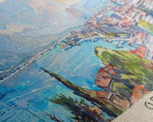 Carregar imagem no visualizador da galeria, Geneva Switzerland Wall Art, Panoramic Travel Poster, Panoramic Framed Canvas Print, City Wall Art, Wall Hanging Home Decor, Travel Art