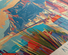 Carregar imagem no visualizador da galeria, Alicante Spain Travel Print Wall Art, Panoramic City Art, Travel Art, Wall Decor, Vacation Gift, Framed Canvas Print Or Metal Art