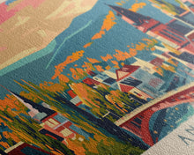 Load image into Gallery viewer, Angarsk Russia Panoramic Travel Poster, Framed Canvas Print or Metal Wall Art, Travel Art, Home Decor, Panoramic Painting, Midcentury Art