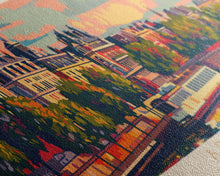 Load image into Gallery viewer, Arnhem Netherlands Wall Art, Panoramic Travel Poster, Panoramic Framed Canvas Print, City Wall Art, Wall Hanging Home Decor, Travel Art