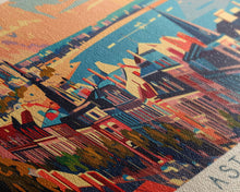 Load image into Gallery viewer, Astrakhan Russia Travel Print Wall Art, Panoramic City Art, Travel Art, Wall Decor, Vacation Gift, Framed Canvas Print Or Metal Art