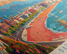 Carregar imagem no visualizador da galeria, Badalona Spain Travel Print Wall Art, Panoramic City Art, Travel Art, Wall Decor, Vacation Gift, Framed Canvas Print Or Metal Art