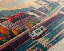 Load image into Gallery viewer, Belfast United Kingdom Travel Print Wall Art, Panoramic City Art, Travel Art, Wall Decor, Vacation Gift, Framed Canvas Print Or Metal Art