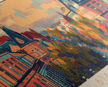 Load image into Gallery viewer, Bialystok Poland Panoramic Travel Poster, Framed Canvas Print or Metal Wall Art, Travel Art, Home Decor, Panoramic Painting, Midcentury Art