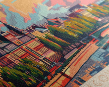 Load image into Gallery viewer, Blagoveshchensk Russia Travel Art, City Art, Framed Canvas Print or Metal Wall Art, Europe Travel Poster, Panoramic Wall Art, Extra Wide Wall Art