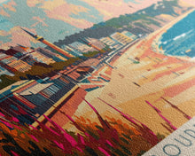 Load image into Gallery viewer, Bournemouth United Kingdom Wall Art, Panoramic Travel Poster, Panoramic Framed Canvas Print, City Wall Art, Wall Hanging Home Decor, Travel Art