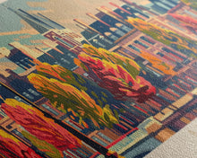 Load image into Gallery viewer, Breda Netherlands Panoramic Travel Poster, Framed Canvas Print or Metal Wall Art, Travel Art, Home Decor, Panoramic Painting, Midcentury Art