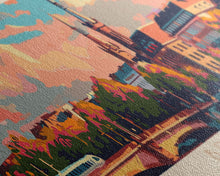 Load image into Gallery viewer, Bremen Germany Wall Art, Panoramic Travel Poster, Panoramic Framed Canvas Print, City Wall Art, Wall Hanging Home Decor, Travel Art